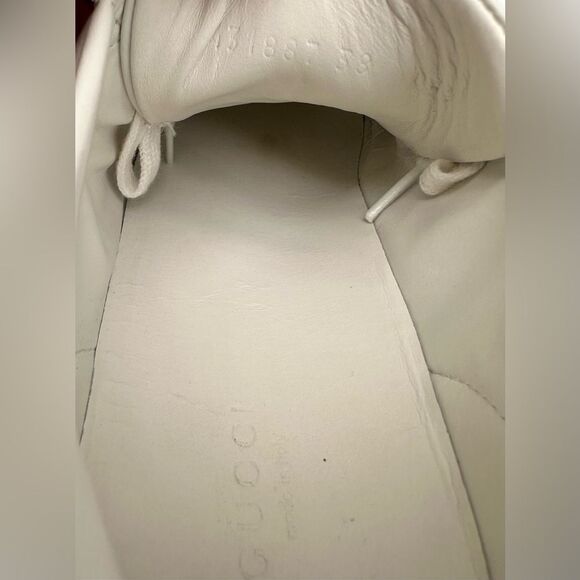 Gucci Ace Trainers Pearl Studded Web White Leather Low Top Sneakers EU 38 US 8 - Picture 12 of 13